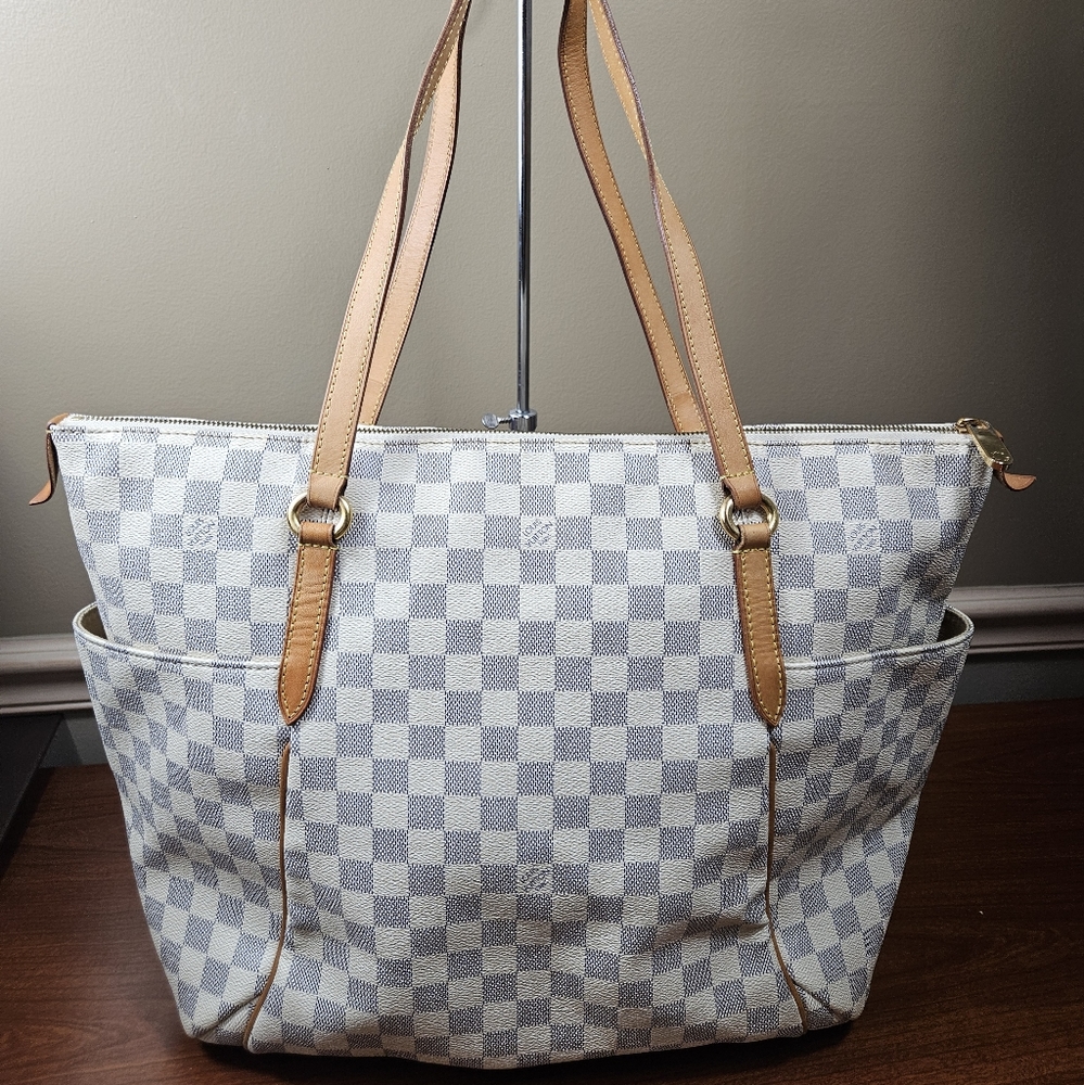 Auth Louis Vuitton Totally GM azur shoulder totes bag - Picture 3 of 15